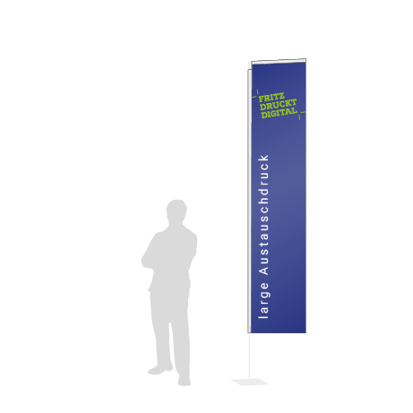 Beachflag Rechteck Austauschdruck | Large (400 cm) | einseitig bedruckt