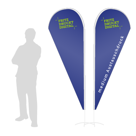 Beachflag Drop Austauschdruck | Medium (280 cm) | beidseitig bedruckt