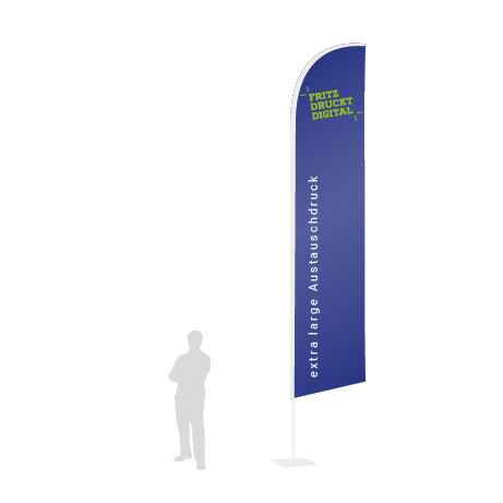 Beachflag Wind Austauschdruck | Extra Large (490 cm) | einseitig bedruckt