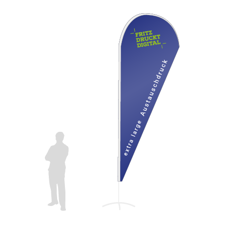 Beachflag Drop Austauschdruck | Extra Large (460 cm) | einseitig bedruckt