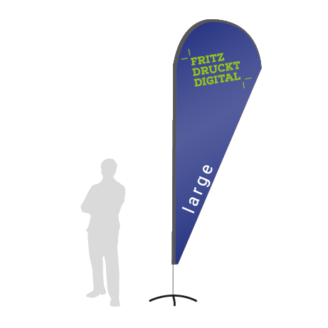 Beachflag Drop | Large (350 cm) | einseitig bedruckt