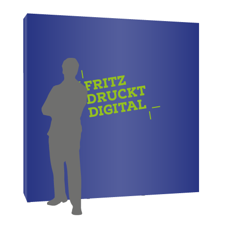 Textilfaltwand | 3 x 3 Felder gerade | einseitig bedruckt