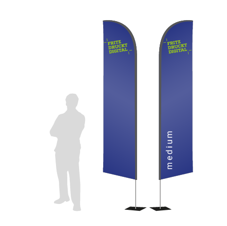 Beachflag Wind | Medium (320 cm) | beidseitig bedruckt