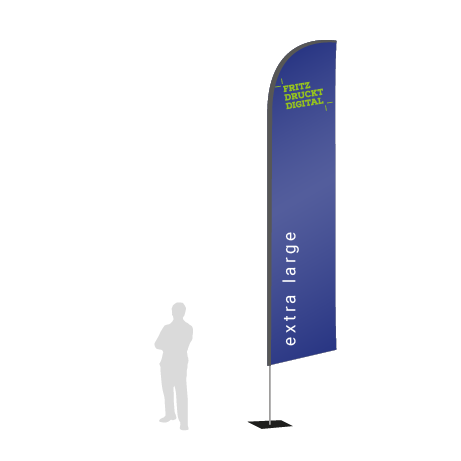 Beachflag Wind | Extra Large (490 cm) | einseitig bedruckt