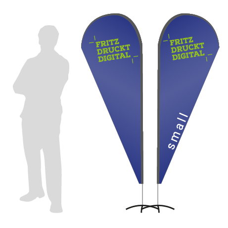 Beachflag Drop | Small (210 cm) | beidseitig bedruckt