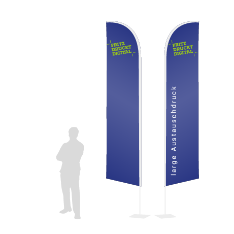 Beachflag Wind Austauschdruck | Large (400 cm) | beidseitig bedruckt