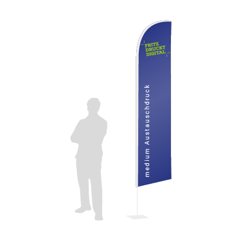 Beachflag Wind Austauschdruck | Medium (320 cm) | einseitig bedruckt