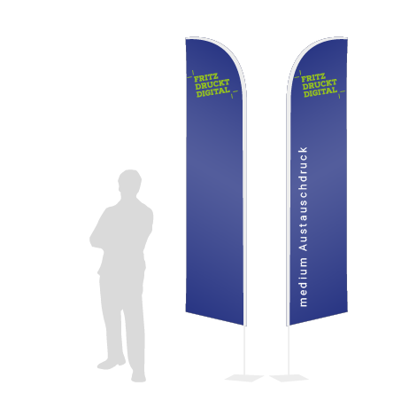 Beachflag Wind Austauschdruck | Medium (320 cm) | beidseitig bedruckt