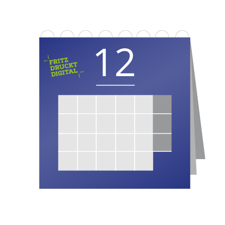 12 Blatt Wandkalender mit Deckblatt
