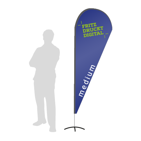 Beachflag Drop | Medium (280 cm) | einseitig bedruckt