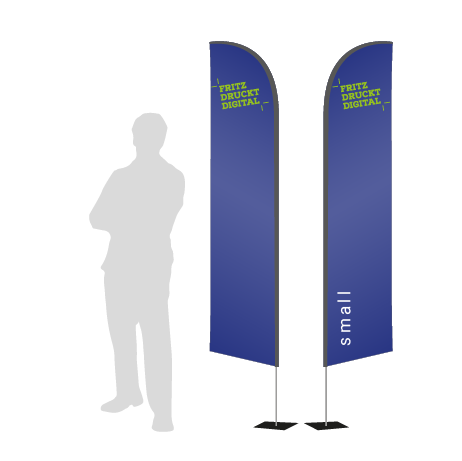 Beachflag Wind | Small (260 cm) | beidseitig bedruckt